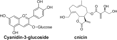 cyanidin-3-glucoside and cnicin