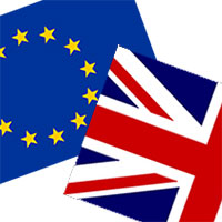 EU Flag and Union Jack