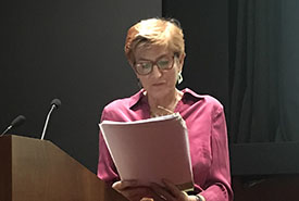 Caroline - science communicator speaking at PEL