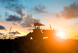 Tractor in the field