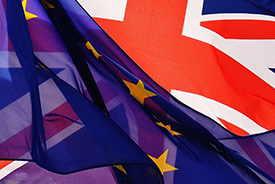 EU and UK flags