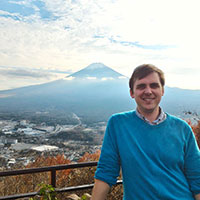 Daniel Payne at Mt Fuji