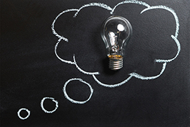 lightbulb idea moment