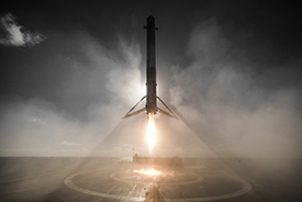 Falcon9, the SpaceX rocket that successfully launched and landed this week.