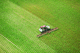 tractor and crops