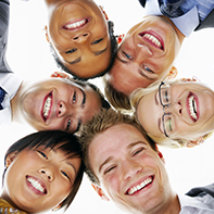 young multi-racial group