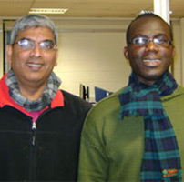 Prof Niranjan and Pierre Akely