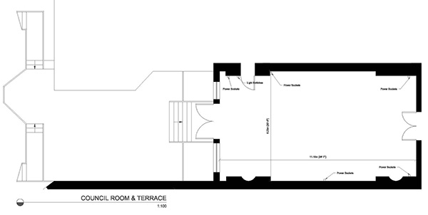 Council Room and Terrace Plan