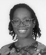Danielle Cudjoe-Michalski black and white headshot