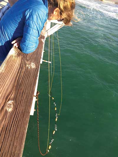 Cages being deployed into the ocean to check microplastics