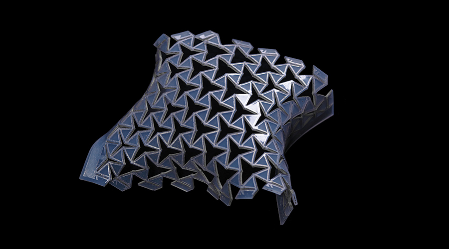 The flexible material developed by Michael Bartlett and his team.