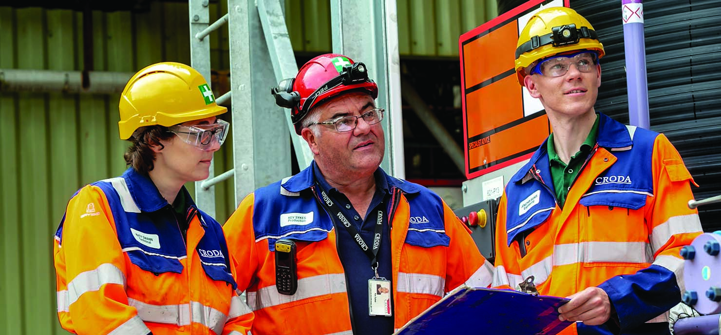 Croda workers on site