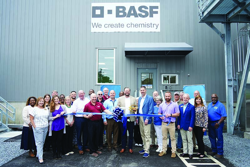 Ribbon-cutting ceremony at BASF’s new r&d centre for refinery catalysts at its largest refinery catalyst production site in Attapulgus, Georgia, US.