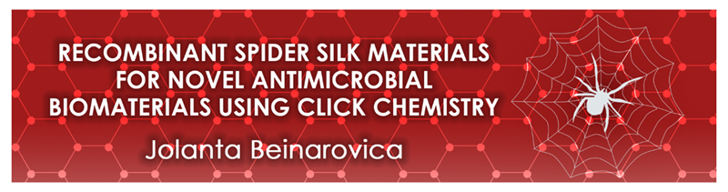 Recombinant spider silk materials for novel antimicrobial biomaterials using click chemistry