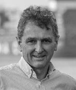 Andy Joynson headshot, black and white