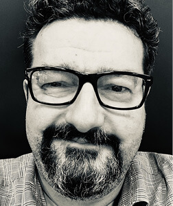 John Overington black and white headshot