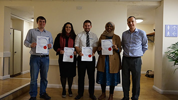 Paul Brack, Giuliamonica Leonardi, James Adams, Hibaaq Mohamud, Robin Harrison