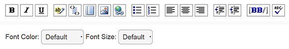 forums formatting bar