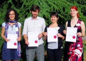 Poster prize winners, Marta, Sacha, Katarzyna, Viviane (L-R) 