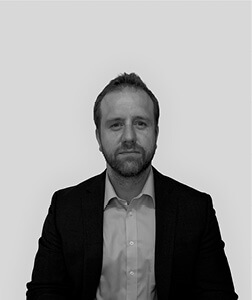Jared Barnard Black and white headshot