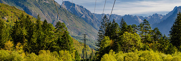 SCI PoliSCI newsletter 13th October 2020 - image of powerlines in the alps