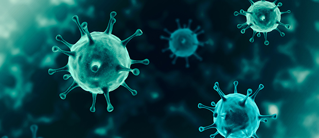 PoliSCI Newsletter - 2 February 2021 - image of coronavirus cells floating