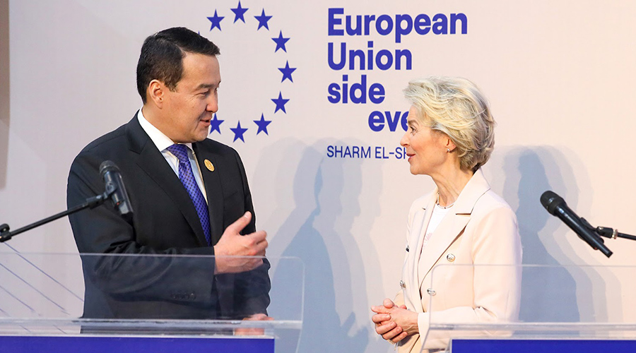 President von der Leyen signed a Memorandum of Understanding with the Prime Minister of Kazakhstan, Alikham Smailov