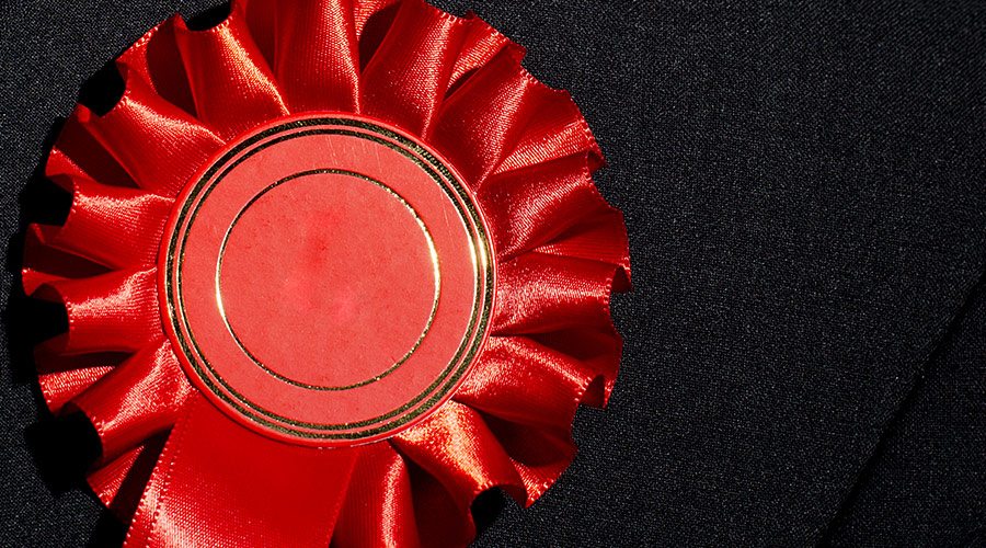 Red rosette