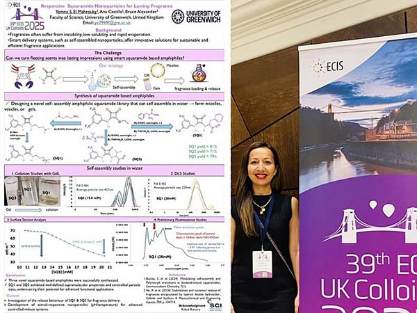 Yomna El-Mahrouky at the European UK colloids and Interface Society (ECIS) conference