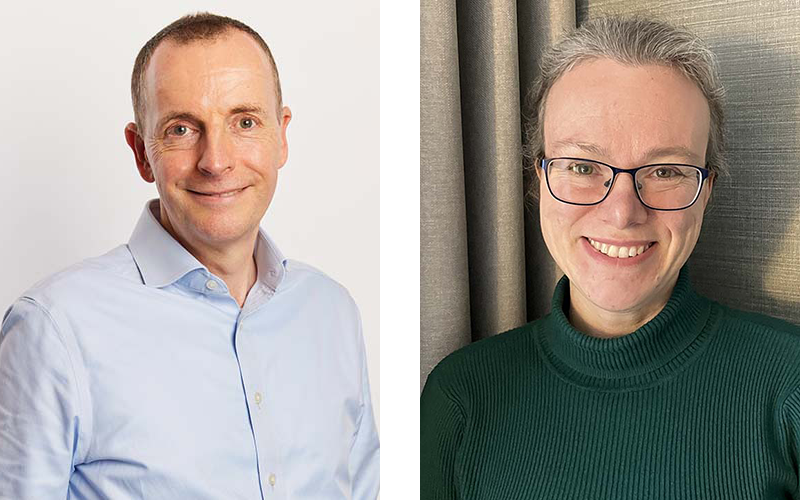 Robin Harrison (left) and Helen Sneddon (right)