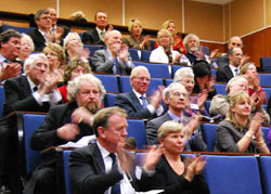 an appreciative audience