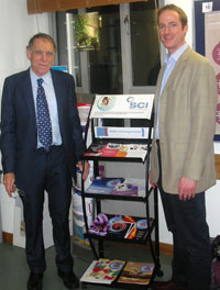 Fred Parrett and Simon Banks with display stand