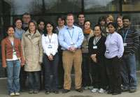 Dr Leon Terry and Cranfield students