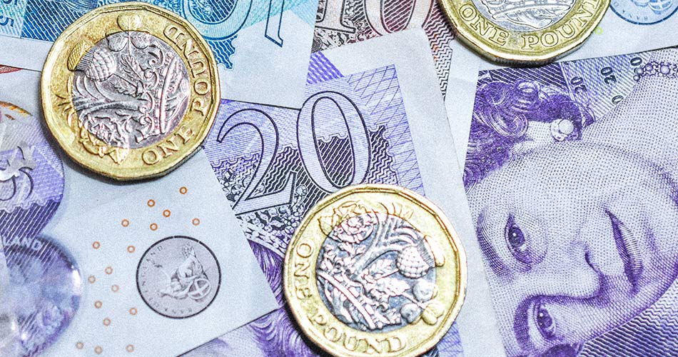 SCIblog - 14 January 2021 - 2021: ‘A year to look forward to.’ - image of a scattered pound sterling