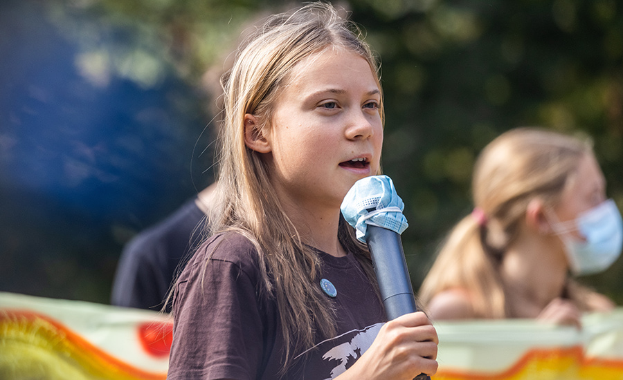 SCIblog - 25 November 2021 - COP26 climate pact keeps hope alive - image of environmental activist Greta Thunberg