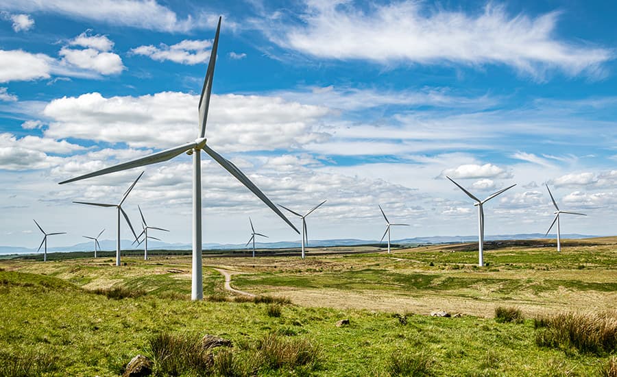 SCIblog - 15 April 2021 - Glasgow’s green hydrogen evolution - image of whitelee windfarm eaglesham moor scotland