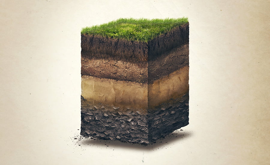 SCIblog - 6 July 2021 - Solving soil degradation - image / graphic of soil layers