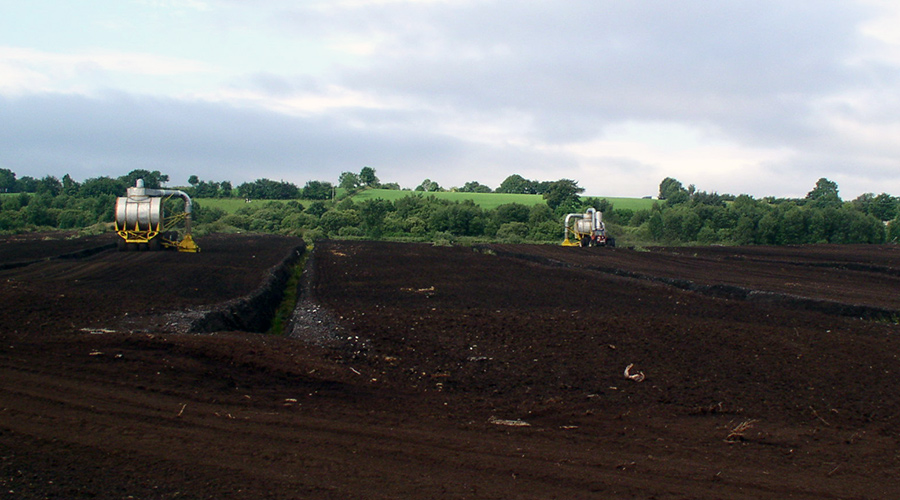 A peat extraction site.