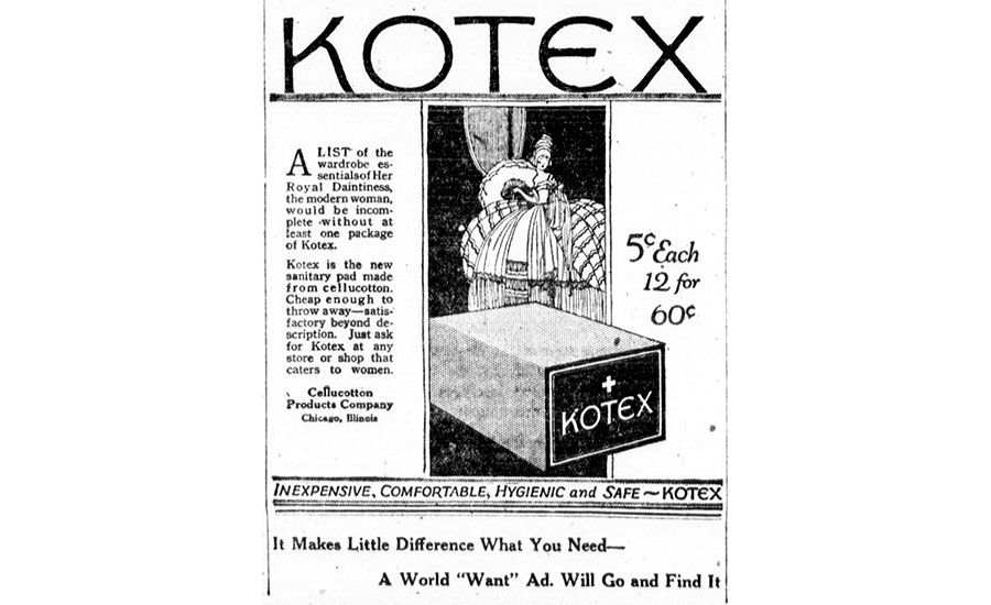 Kotex sanitary pad advertisment 