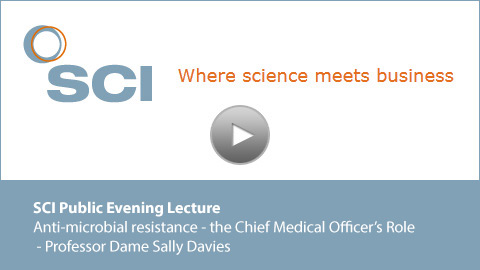 holding slide for Dame Sally lecture video