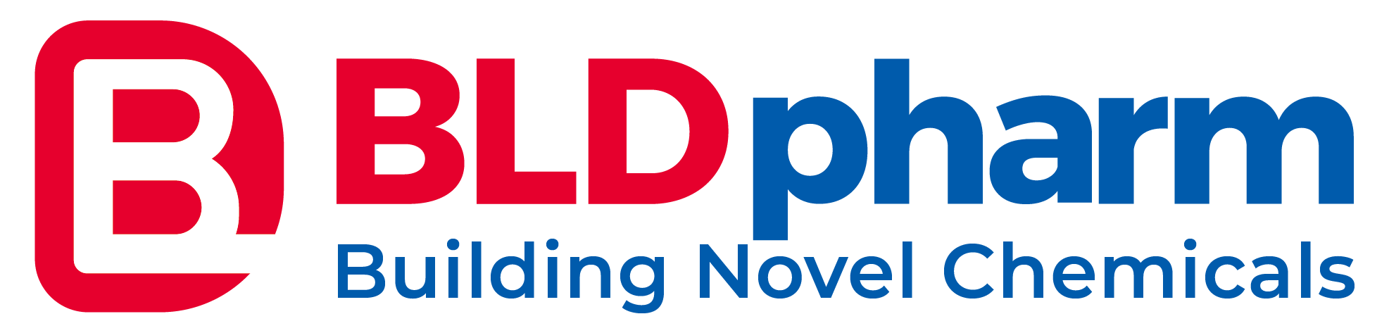 Red and blue BLD pharm logo - Building Novel Chemicals